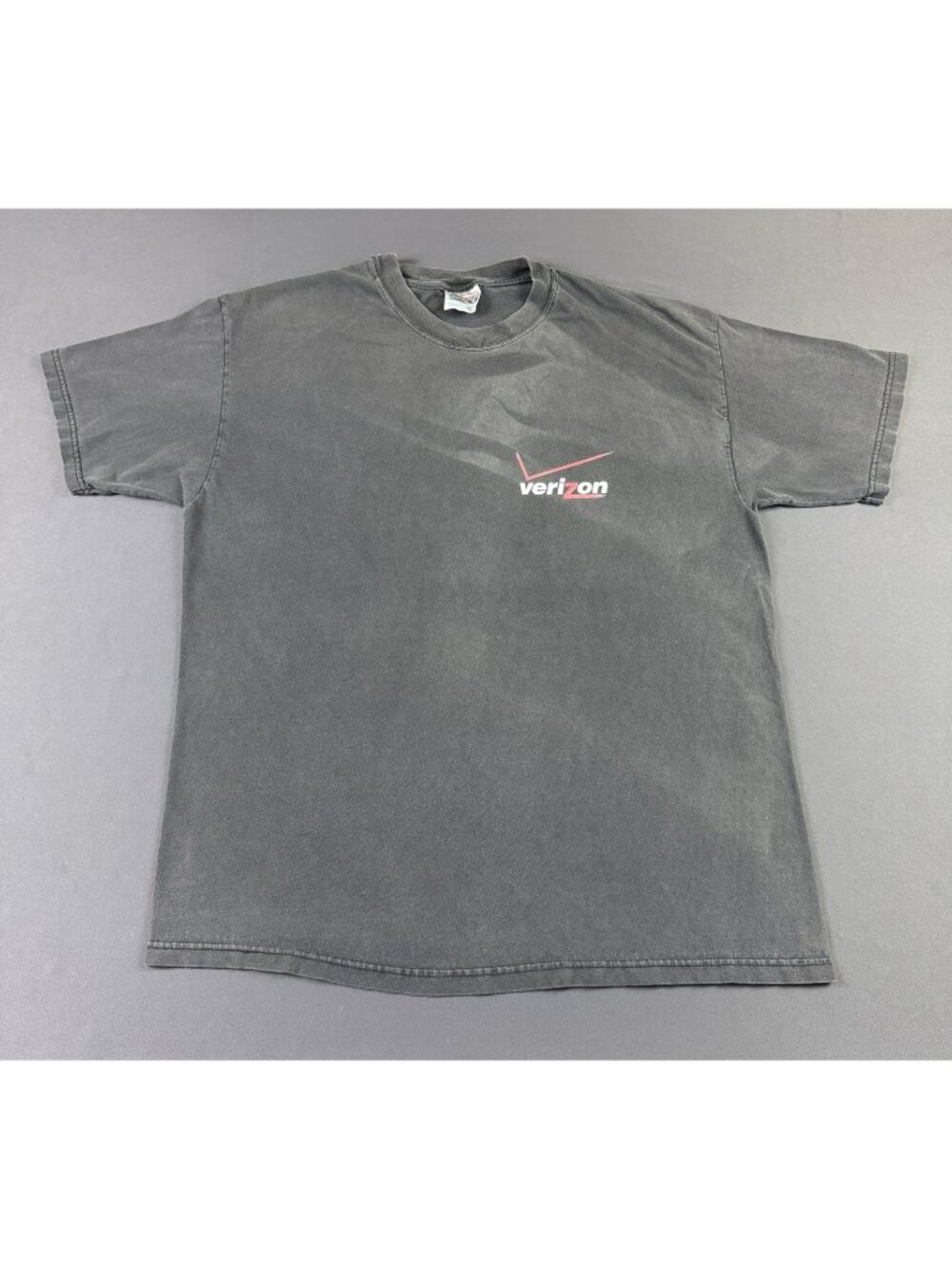 Rare Vintage 90s Verizon Wireless Sun Fade Black Shirt Promo Hanes Large Tee